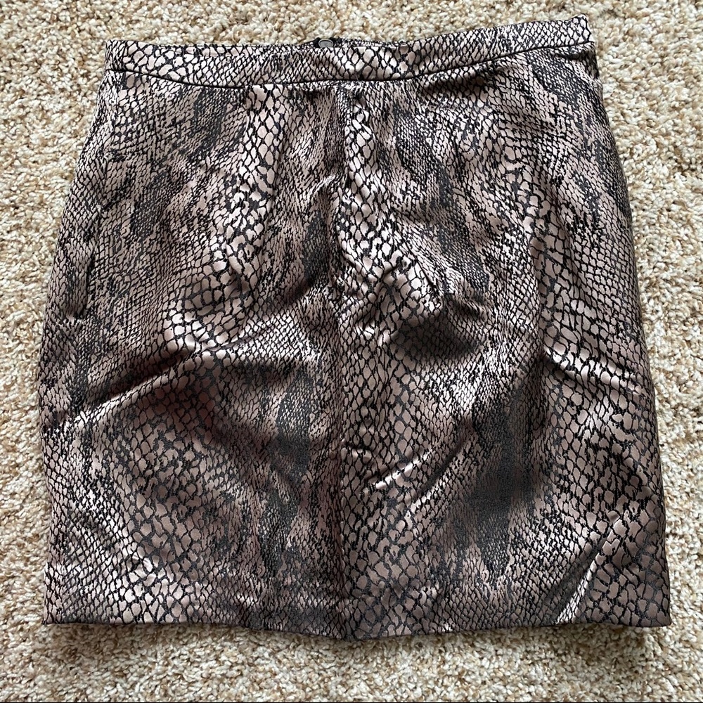 High-Waisted Forever 21 Snakeskin Skirt Medium